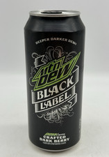 Mountain Dew Black Label Limited Edition 16oz Can Unopened FULL Mtn Dew picture