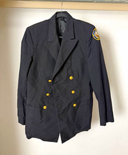 Vintage 90s Navy JROTC Military Uniform Double Breasted Jacket Blazer Mens Ross picture