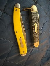 VINTAGE AMERICAN MADE POCKET KNIFE LOT scout and fish knife picture
