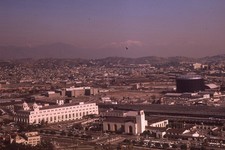 1964 Post Office Union Station From Top Of Los Angeles CA City Hall 35mm Slide picture