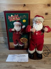 Vintage 1998 Jingle Bell Rock Santa Animated Musical Figure Edition w/ Box Works picture