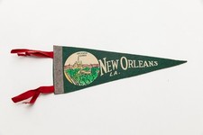 Vintage Jackson Square New Orleans Louisiana Souvenir Felt Pennant 12