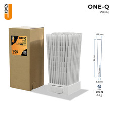 JCones ONE-Q Size (1-1/4) 84/26 White Pre-Rolled Cones BULK WHOLESALE CASE 5,400 picture