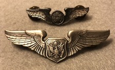 Vintage c1985 Air Force Wings Airborne Badges Pins For Shirt / Blouse & Jacket picture