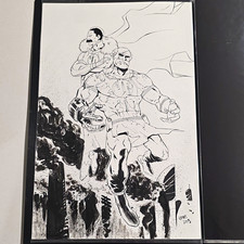 Invincible Thragg And Conquest Original Ink Drawing Johnnie Christmas picture