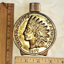 Vintage Avon Tribute After Shave Indian Head One Cent Coin Penny 4 fl oz EMPTY picture