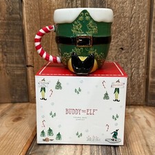 POTTERY BARN BUDDY THE ELF MUG FOR THE WORLD'S BEST COFFEE & HOT COCOA CHRISTMAS picture