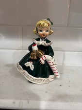 Vintage Relco Green Shopping Girl Figurine picture