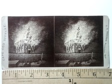 Provincetown MA Town Hall Fire Stereoview G. H. Nickerson 1870s Cape Cod picture