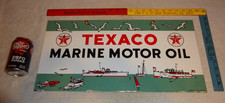 VINTAGE 1953 TEXACO MARINE MOTOR OIL BOATS SEAGULLS 22