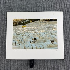 Mt of Olives Cemetery Old City Jerusalem Signed Photo John Hutchinson Matted picture