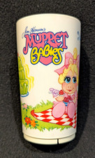 Vintage Deka Muppet Babies 1986 16 fl oz Plastic Tumbler Cup Miss Piggy Kermit picture
