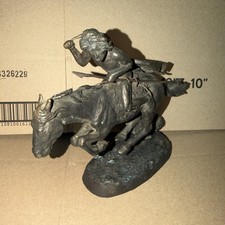 Frederic Remington Solid Bronze Cheyenne Statue Sculpture big size 9.5” x 12” picture