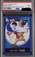 One Piece 2026 EN DON CARD Dodgers x One Piece Night PSA 9 +1000 plus HAT picture