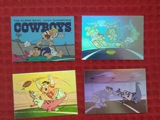 1993 THE FLINTSTONES NFL Trading Cards Chase Cards H1 H2 H3 T1 lot of 4  picture
