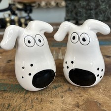Retro Dog Ceramic Salt and Pepper Shakers NIB CuTE  picture