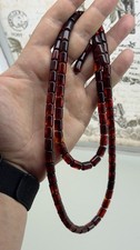 Vintage USSR Amber Beads — Rare Soviet-Era Necklace—Deep Cherry Cognac Colo 40g picture
