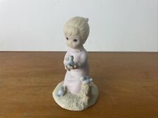 Vintage Lefton Christopher Collection TWL-03842 Girl with Blue Birds Figurine  picture