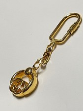 Gucci Interlocking G Charm Keychain Gold Used No Box picture