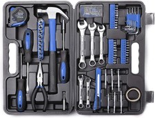 CARTMAN 148-Pc Tool Set: Home/Auto Repair Kit w/Case, Blue picture