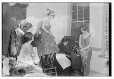 Washington Square players women costumer sewing machine dresses 1910s picture
