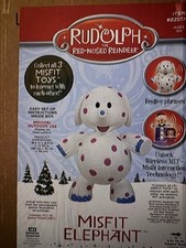 🎄2ft Misfit Elephant Rudolph the Red Nosed Reindeer Christmas Animatronic❄️ picture