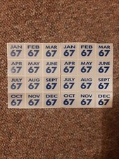 2, 1967 Connecticut License Plates. YOM Expiration Stickers.$12. PER PAIR. picture