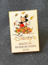 Disney Pin - Disney's Magical Holiday Faire 2000 Mickey playing in leaves picture