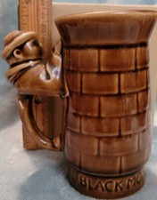 VINTAGE CERAMIC BLACK MONK BREWERY BEER MUG STEIN picture