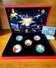 2014-.999 Fine Silver Plated- Star Trek Original Series Collector Set-With Cert. picture