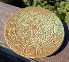 Vintage Frankoma Astrology Zodiac Trivet 6” Sun Moon Stars picture