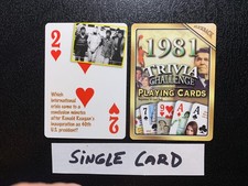 swap playing card    IRAN HOSTAGE CRISIS     1981 Trivia Challenge   SINGLE CARD picture