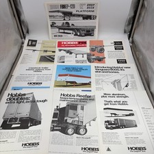 Vintage Hobbs Fruehauf Semi Trailer Brochure Lot 10 Flatbed Reefer Livestock Gra picture