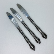 Vintage National Dynasty II Stainless Steel Flatware Table Knives 3pcs Japan 29 picture