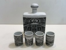 Vintage Altenkunstadt Germany Carlsruhe 1715 - 1965 Decanter w/4 Shot Glasses picture