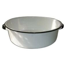 Granite Ware 34709 White Enamel Large 15 Quart Ceramic on Steel Dish Pan picture
