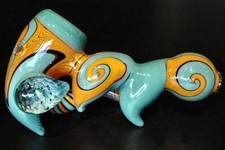 California Made Sherlock Pipe with Synthetic Opal Marble 