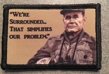 WWII Marines Chesty Puller Morale Patch Tactical Military USA Hook Badge picture