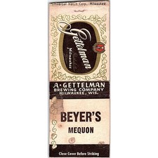 Beyer's Mequon A. Gettelman Milwaukee Vintage Matchbook Cover MB61-4 picture