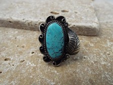 Navajo Turquoise Ring- Size 5.5 Native American  Jewelry Glenn & Irene Sandoval picture