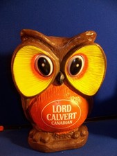 Vtg LORD CALVERT Owl Bank Canadian Whisky Bar Man Cave Advertising Display RARE picture