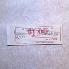 1946 Veterans Administration Canteen Service Coupon Book for Veterans' Groups picture
