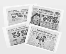 Four Newspaper Reprints - Gangster Era Collector's Pack picture