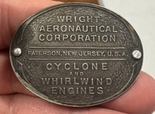 Vintage WW2 Era Wright Aeronautical Engine Manufacturing Plaque 1.8