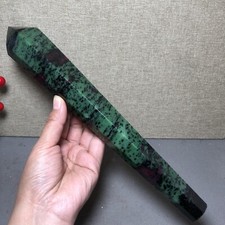 295mm Long Natural red green epidote wand Obelisk Crystal specimens 716g A4537 picture