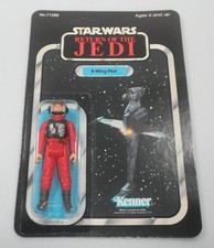 RECARDED 1984 B-Wing Pilot Star Wars ROTJ 99% Complete Vintage Action Figure Lot picture