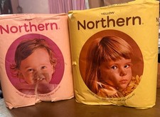 ULTRA RARE Vtg Northern Toilet Paper Paper Wrap Lot Pink Yellow 1960s Prop NOS picture