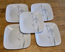 Set of 5 Corelle Vitrelle Square Shadow Iris Luncheon Plates 9