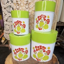 Set Of 4 vintage 1970s nesting kitchen canister set by A Lorrie Design picture