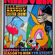 FRANK KOZIK KILLDOZER 1993 Rabbit Illustration Silkscreen Poster Signed picture